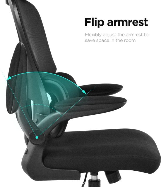 VVD - chaise de bureau - chaise de bureau - réglable en hauteur - ergonomique - noir