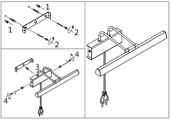 Steinhauer Litho LED - Applique moderne - Noir - H:9.4cm - Universelle - Pour l'intérieur - Métal - Appliques - Chambre à coucher - Salon