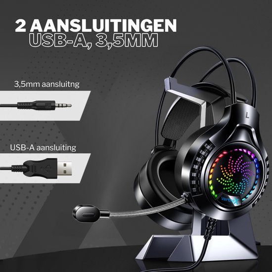 Casque de jeu VERTREX avec microphone - PC, PS5, PS4, Xbox, Nintendo Switch - son surround 7.1