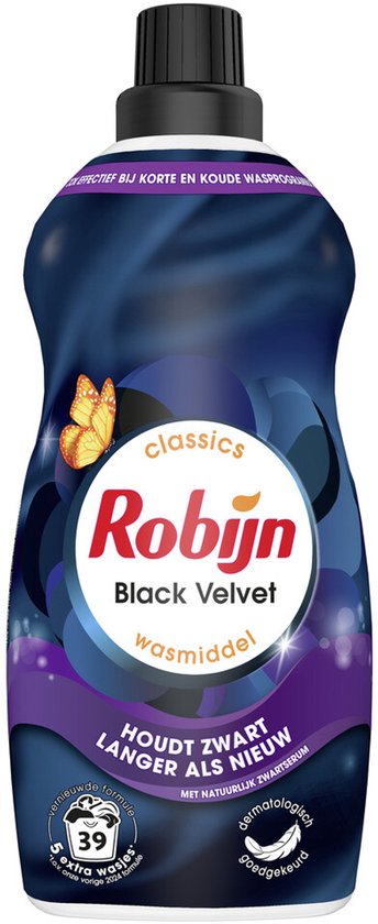 Robijn Klein & Krachtig Wasmiddel Black Velvet 39 Lavages - 1.19 litres