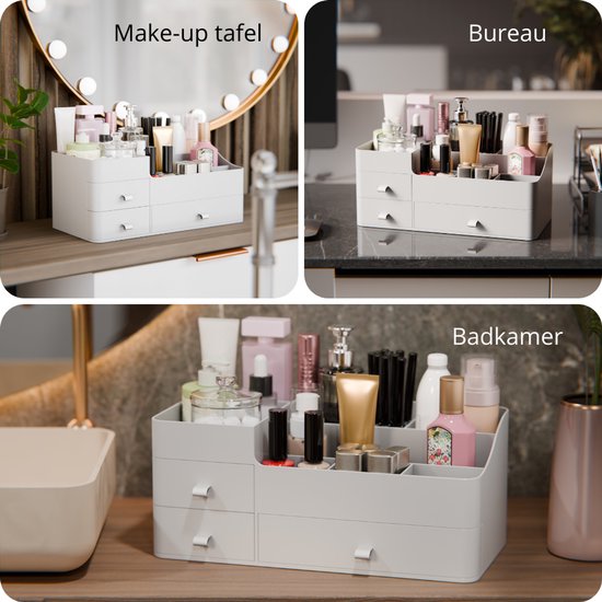 Organess - Trousse de maquillage - Boîte de rangement - Trousse de soins - Trousse de maquillage - Blanc