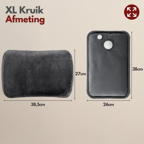 Coozie Electric Jug XL - 1.65L - avec manchon en peluche ThermoSoft - Carafe d'eau chaude chauffante et douce - Carafe d'eau chaude - Gris anthracite