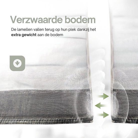 O'DADDY® Fly Curtain Slat Screen - 184x260 cm - Rideau de porte - Porte - Design ajustable - Fibre de verre - Moustiquaire de porte noire