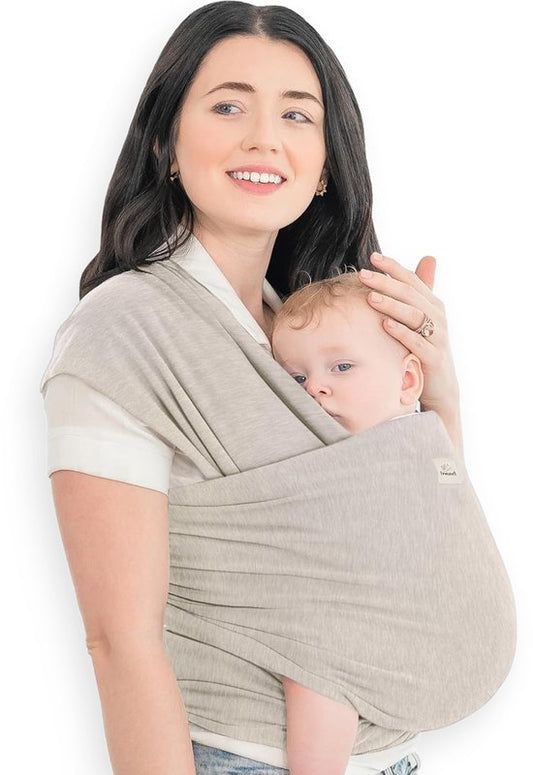 Frummel Baby Sling Beige - Écharpe de portage - Porte-bébé - Écharpe tissée - Bébé 0-36 mois - Nouveau-né