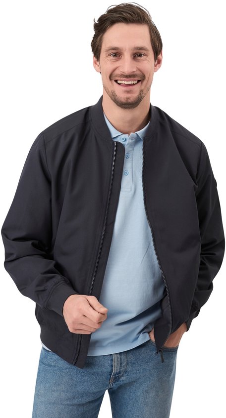 Mario Russo Bomber Jacket Navy - Taille XXL - Bleu foncé - Veste légère printemps/été - 100% Polyester