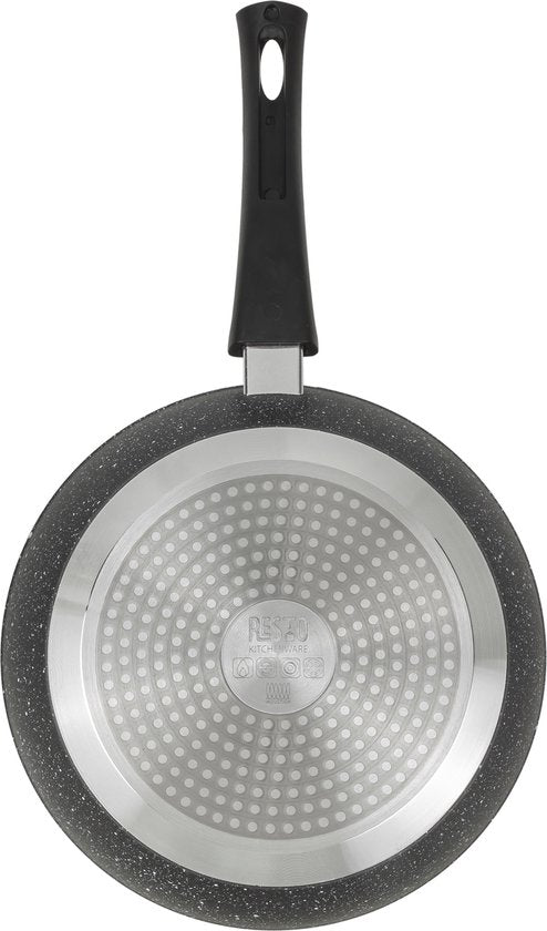 Resto Leo Casserole - Ø26 cm - Aluminium forgé - Revêtement antiadhésif Pfluon 4 couches - Plaque à induction - Convient au four jusqu'à 200°C (sans poignée)