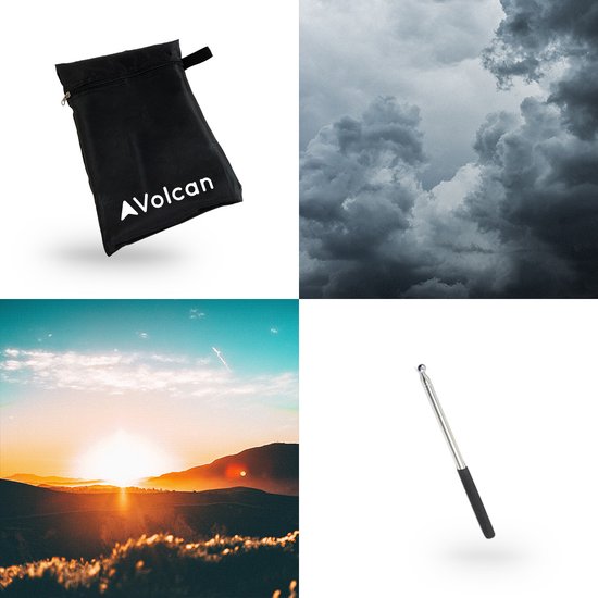 Volcan Housse pour Parasol Flottant - Jusqu'à 400cm - Imperméable - Oxford 420D - Avec fermeture éclair, cordon de serrage, mât et housse de rangement - Noir