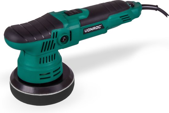 VONROC Polisseuse excentrique - Polisseuse - 650W - Ø125mm - Démarrage progressif - Puissance fixe & 1 disque de polissage