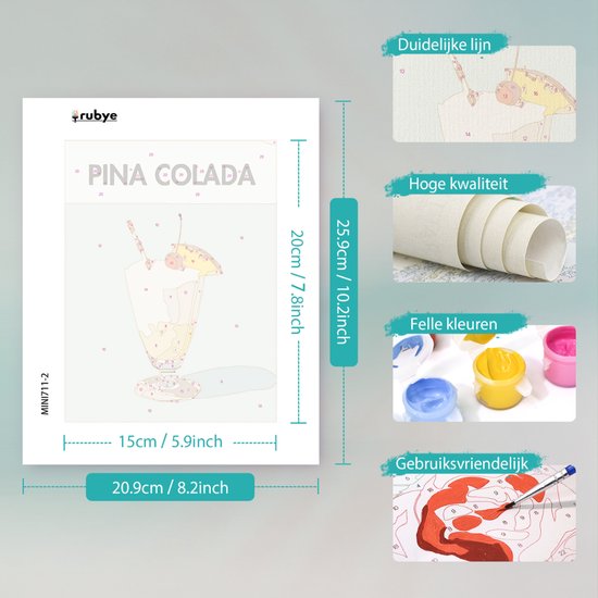 Rubye® Painting on song - Cocktail Mojito & Pina Colada - Adultes