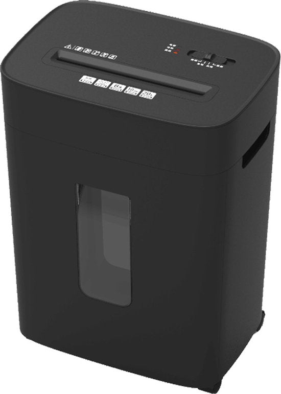 BRASQ Déchiqueteuse de papier avec corbeille noire - Déchiqueteuse de papier de 20 litres pour la maison et le bureau - Déchiqueteuse de cartes de crédit - P4 - 15 feuilles micro déchiquetées 4 x 38 mm