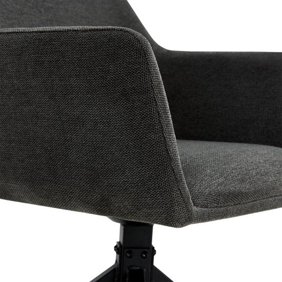 Multifurn - Chaise de salle à manger 'Tess' (velours, anthracite, lot de 2)