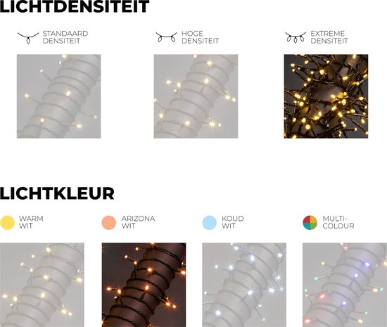 Kuma LED, guirlande lumineuse, 12 m, 1020 LED, blanc Arizona, câble noir, pour l'intérieur et l'extérieur, modulateur, 24 V