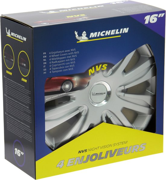 Michelin Enjoliveurs de roue 16 pouces - chrome - 4pcs