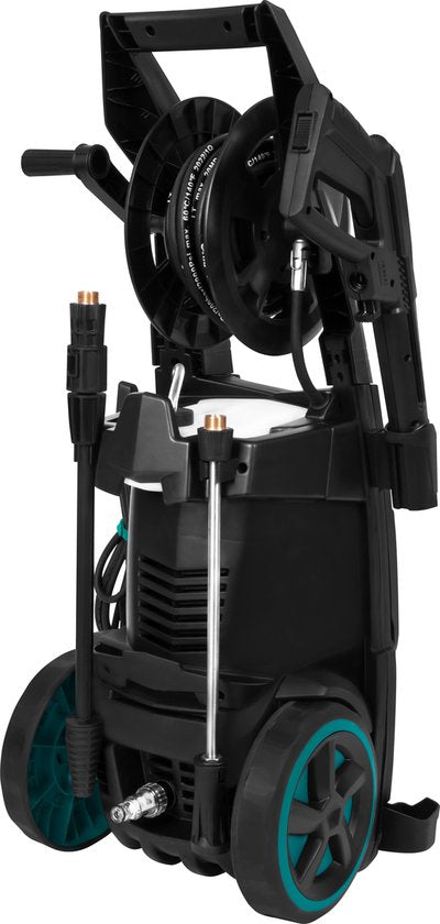 Nettoyeur haute pression - VONROC PRO - V25-2 - 2500W - 195 bar - 468 l/h - Incl. Tuyau de 8 m, enrouleur de tuyau, nettoyeur de terrasse, réservoir de nettoyage et plus
