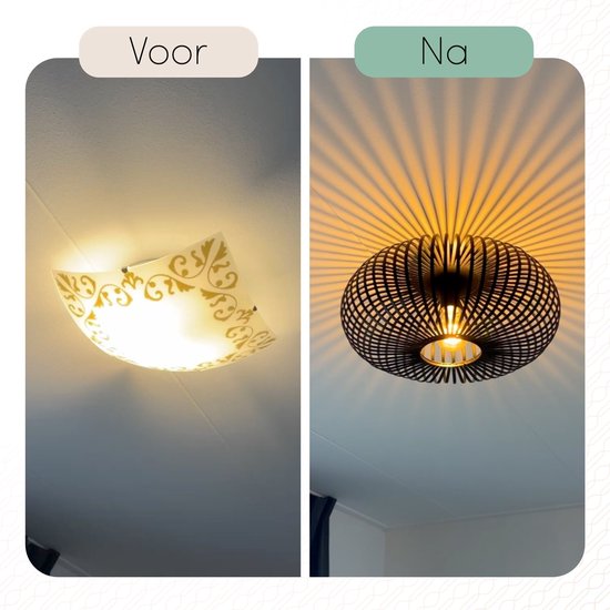 Plafonnier Nolt - Plafonnier E27 Lampe - Industriel - ⌀ 40cm - Noir