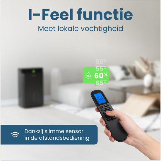 Déshumidificateur et purificateur d'air Auronic - Better Plus Series - Déshumidifie 12L par jour - Réservoir d'eau de 5L - Chambre à coucher, salle de bain, salon et bureau - Dévoreur d'humidité pour la maison - Noir