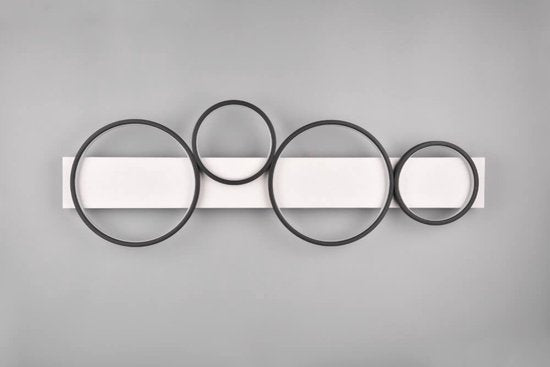 Trio Leuchten - Plafonnier Medera 4 lumières L 100 cm blanc noir