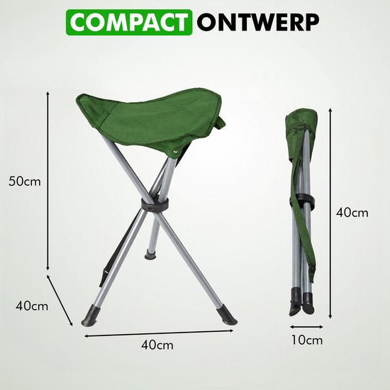 Travelhawk Tabouret pliable - Tabouret - Chaise de camping - Pliable - Chaise de pêche - Repose-pieds - Vert