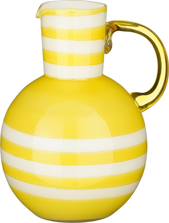 Mica Decorations Vase Bazaar - H21 x Ø18 cm - Verre - Jaune