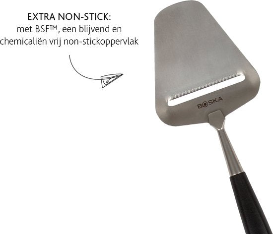 Boska Trancheur de fromage Milano+ - Trancheur de fromage à pâte dure - Lavable au lave-vaisselle - Trancheur de fromage Noir - Idées cadeaux - Ustensiles de cuisine - Accessoires de cuisine - Garantie 10 ans