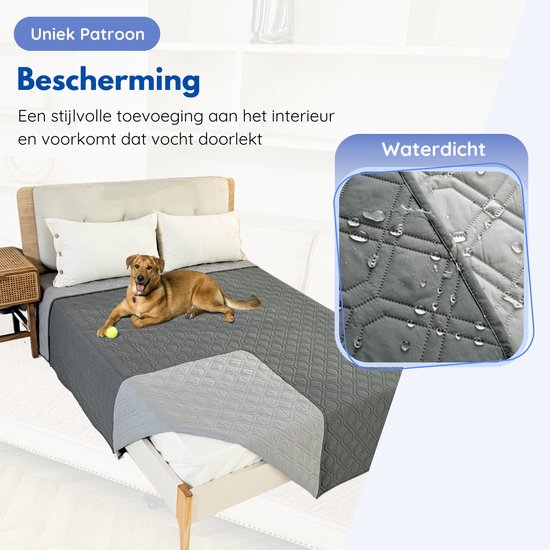 Hilvard - Couverture pour chien - Couverture pour chat - Protège banc - Couverture pour chien siège arrière de voiture - Convient pour canapé, voiture et lit - Sable - 76 x 127cm - Tapis pour chien - Tapis pour chien