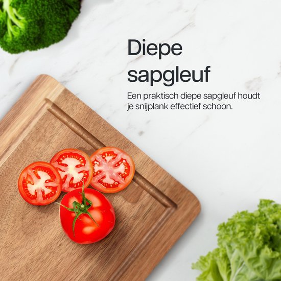 Deleca 3-Piece Cutting Board Set with Holder (40x30 / 33x24 / 26x18 cm) - Pour la cuisine, planches à découper, planches de service, planches à fromage, planches à boire et planches à tapas - Planche à découper en bois d'acacia
