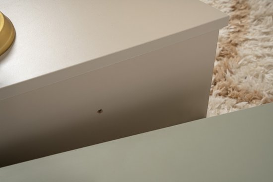 Table basse en bois "Orion" 90 x 60 x 30 cm - Vert cendré