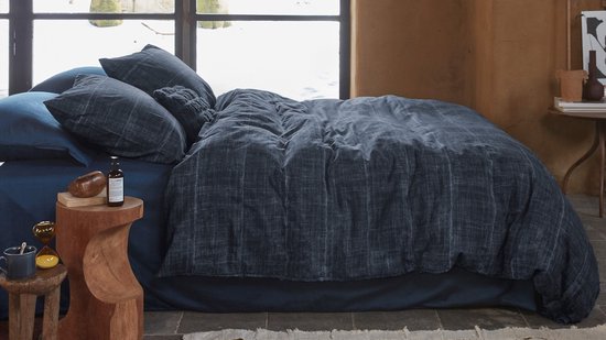 Vtwonen Vintage Indigo housse de couette - Lits-Jumeaux - 240x200/220 - Dark Blue