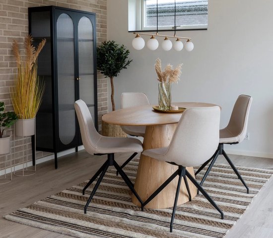 House Nordic Chaise à manger Monaco Swivel Bouclé Sand