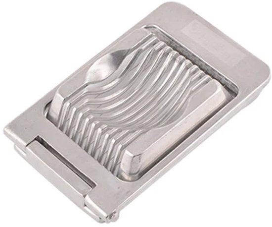 TTD® Stainless Steel Egg Slicer Natural - Coupe-œufs en acier inoxydable avec fil d'aluminium pour des tranches d'œufs parfaites