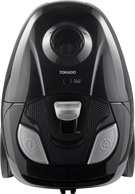 Tomado TVC2002B - Aspirateur avec sac - 2 litres - Filtre HEPA 12 - Léger - Noir