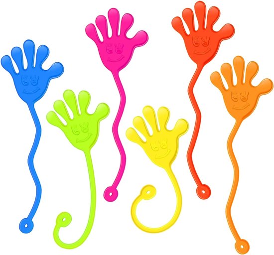 Partizzle 48x Sticky Hands - Cadeaux pour les mains collantes - Grabbelton Treat Gifts - Sensory Small Toys - For Children & Toddlers