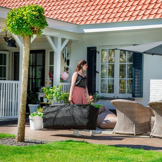 VONROC Sac de rangement premium pour coussins de chaises/ensembles de jardin XL - 200x75x60cm - Pour 6 à 8 coussins
