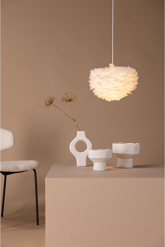Lampe suspendue Nicola 35x35x20cm blanc
