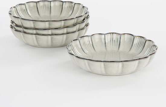 Mica Decorations Bol Corfu - H5 x Ø18,5 cm - Céramique - Gris