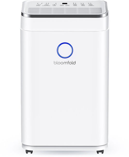 Déshumidificateur Bloomfold - 16L par jour - Fonction Lavage-Séchage incluse - Convient pour le salon, la chambre, le sous-sol et la salle de bain - Déshumidificateur - Blanc