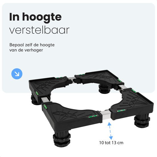 Rehausseur de lave-linge - Socle pour lave-linge - Placard - Convient pour Sèche-linge, Réfrigérateur, Lave-vaisselle et Congélateur - Pour Bosch, Samsung, Miele, AEG, LG, Haier - Ajustable