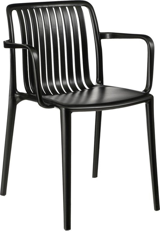 Mica Decorations Chaise de jardin Paloma - L53 x L53 x H78 cm - Polypropylène - Noir