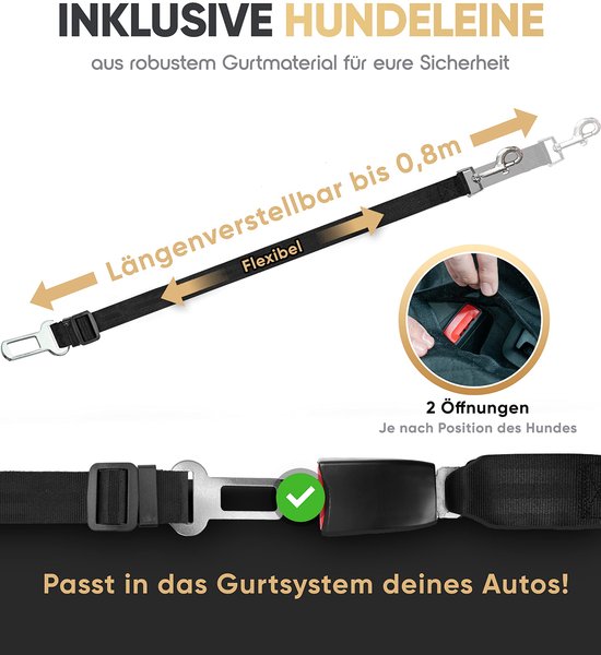 HELDENWERK housse de voiture pour siège arrière de chien imperméable et résistante aux rayures - couverture universelle pour siège arrière de voiture avec protection latérale et fenêtre de visualisation - couverture de voiture pour chien, protection du si