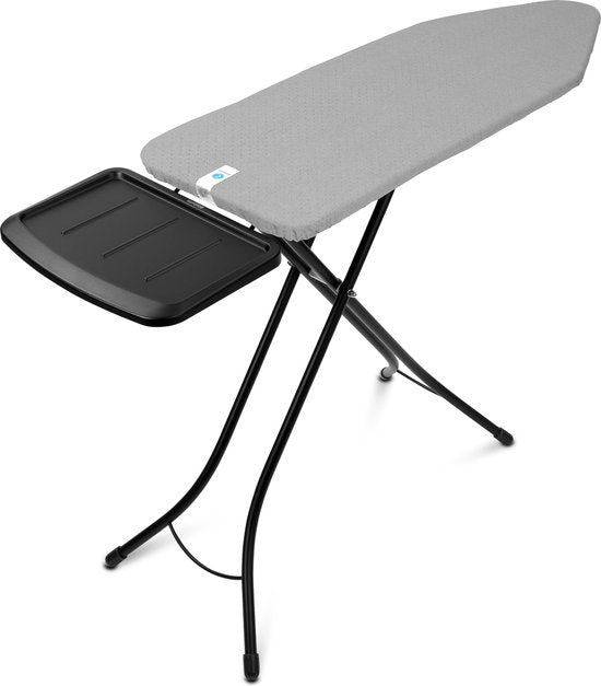 Brabantia Table à repasser C - avec support de réglage de la vapeur - 124 x 45 cm - Métallisé