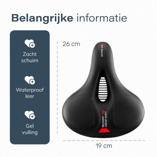 Selle vélo unisexe - Ergonomique - Avec suspension - Selle vélo - Selle gel - Vélo de course - Vélo de montagne - Femme - Selle - Accessoires - Selle jupe femme - Porte-vélos - Rail de selle - Noir - Proskill
