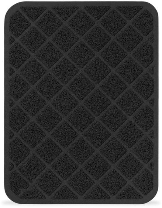 Tapis de litière pour chat - Tapis d'écoulement pour bac à litière - Toilette pour chat - Litière pour chat - Convient au bac à litière automatique - autonettoyant - Noir - Dutchwide