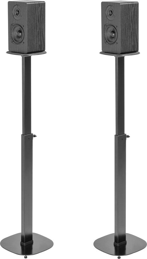 Support pour haut-parleur - VDD Gaming - Support universel au sol - Réglable en hauteur jusqu'à 117 cm avec gestion des câbles - Noir