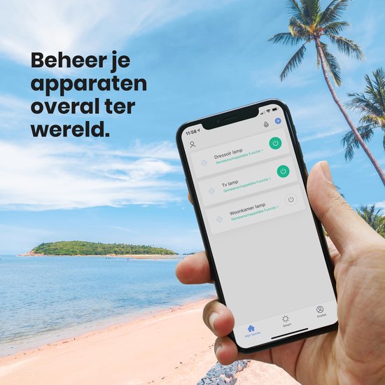 Iqonic Smart Plug - Prise intelligente - avec minuterie et compteur d'énergie - 16A - 4 pièces