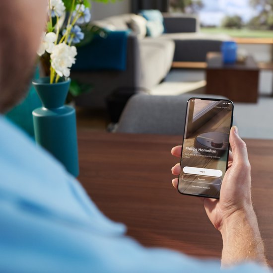 Philips HomeRun Aqua 7000 Series XU7100/02 - Aspirateur robot avec fonction de nettoyage - Station de charge incluse - Blanc/Or - App Connected