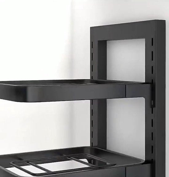 Ceruzo Support réglable pour casseroles et poêles - 3 niveaux - Gain de place - Acier au carbone - 23 x 27 x 43 cm