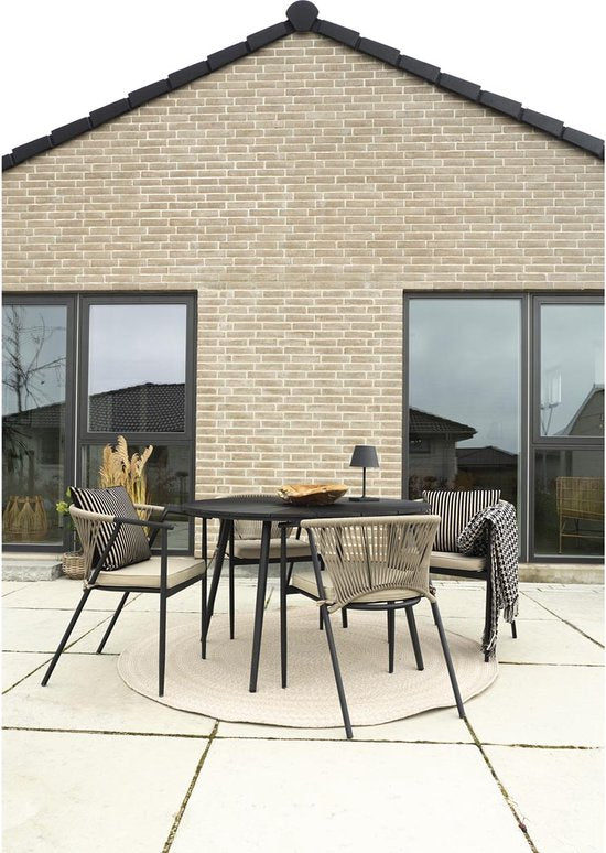 House Nordic Garden Table Atlanta Plastic Black Ø120cm