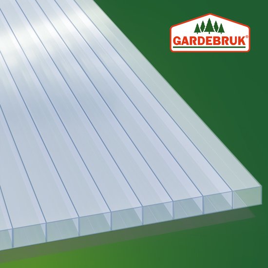 Lot de 14 feuilles flexibles en polycarbonate 4 mm - Gardebruk – 60,5 x 121 cm – Double paroi anti-UV et choc – 10,25 m²