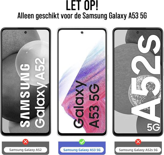 Protection d'écran Podec pour Samsung Galaxy A53 - Verre de protection trempé - Transparent et résistant aux rayures - Protection d'écran en verre trempé - 3 pièces