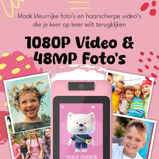 Denver Lecteur MP3/MP4 - Enfants - Jeux - Appareil photo - Enregistreur vocal - KMP284